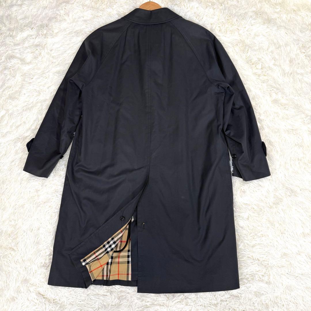 バーバリーロンドン ライナー付き ステンカラーコート ロング丈 ブラック M相当
