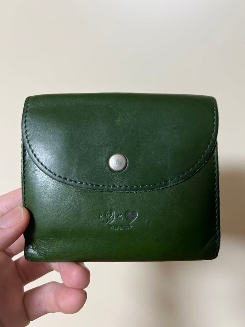 KAOYORINAKAMI グリーンレザー ミニ財布