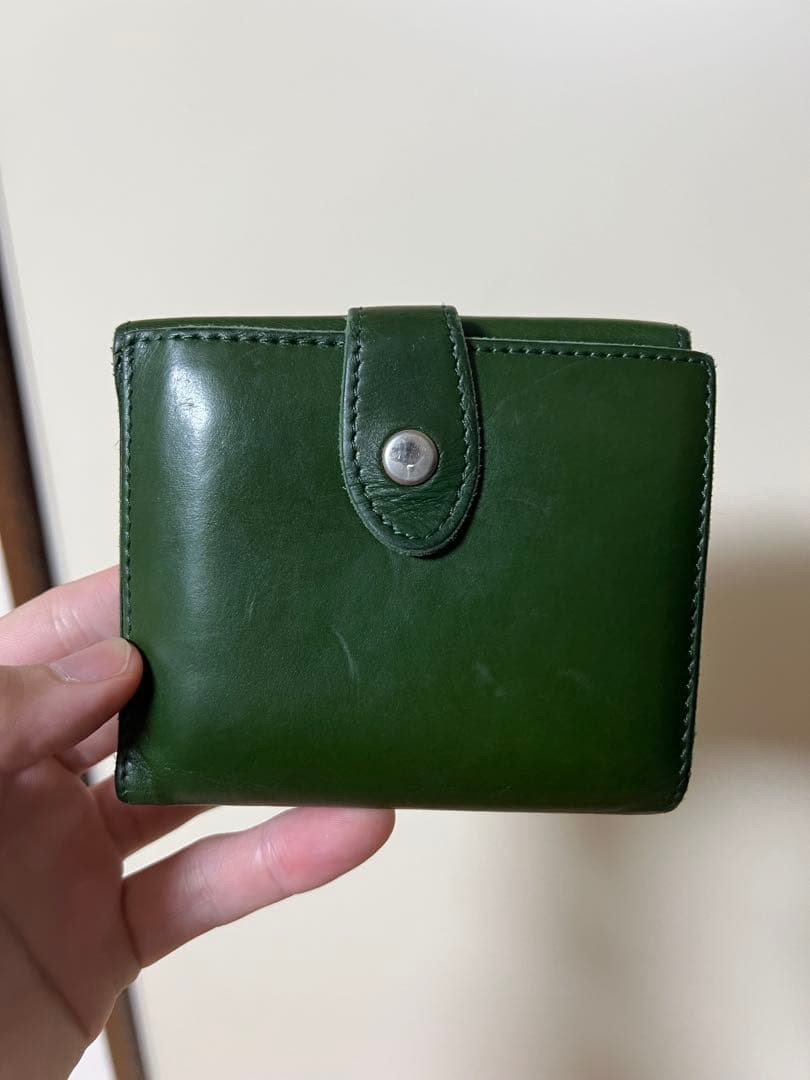 KAOYORINAKAMI グリーンレザー ミニ財布