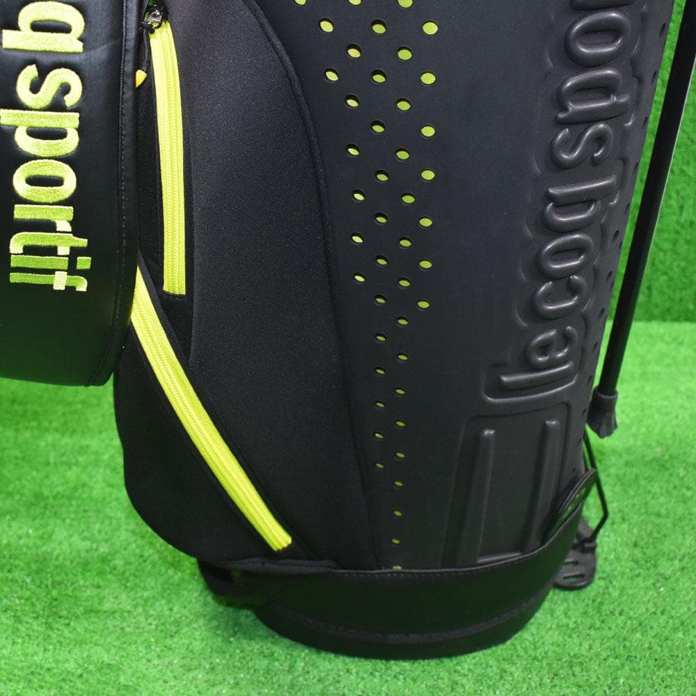 ルコックスポルティフ ゴルフ スタンド式 キャディバッグ９.５型【黒】美品！