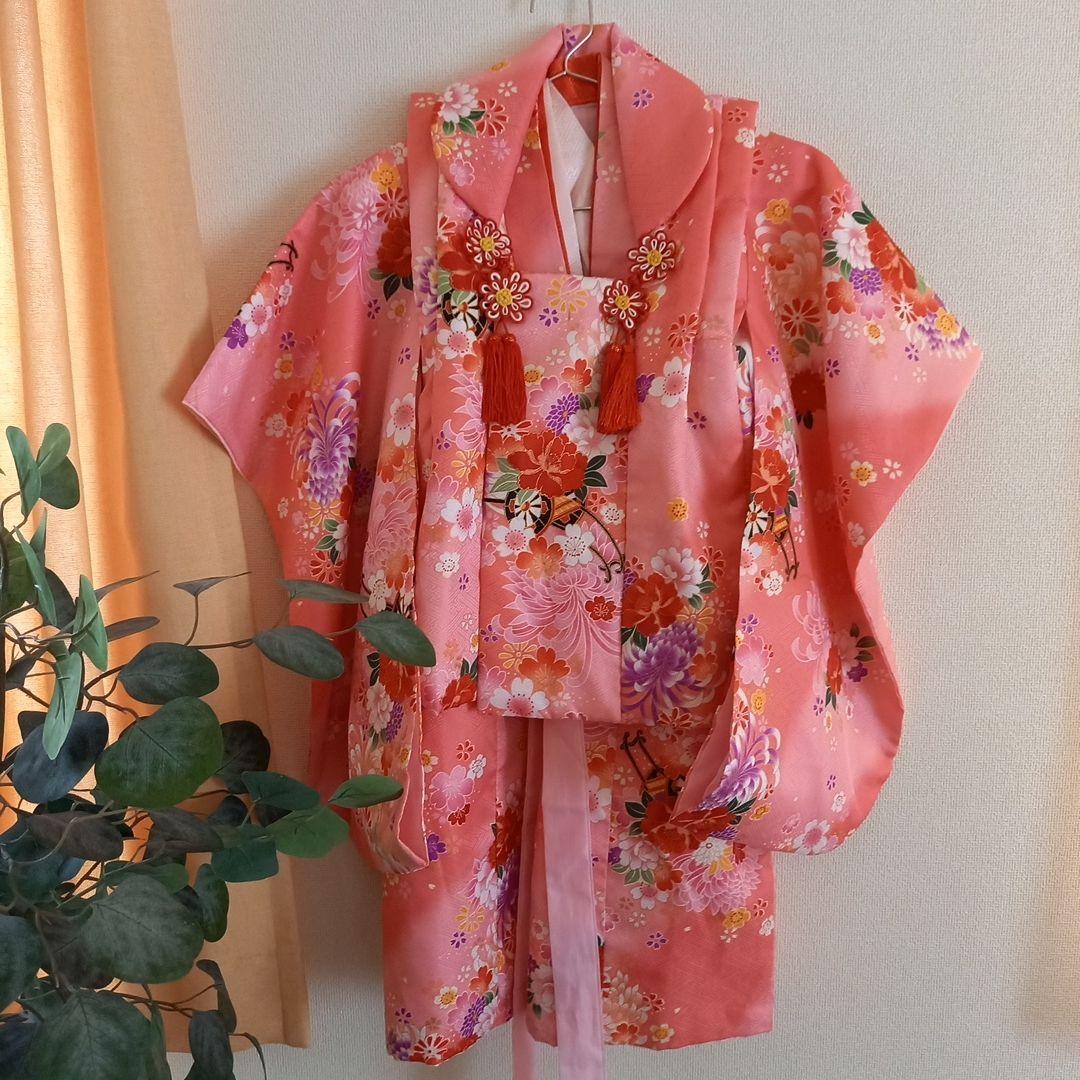 七五三　女の子　着物　被布セット　3歳