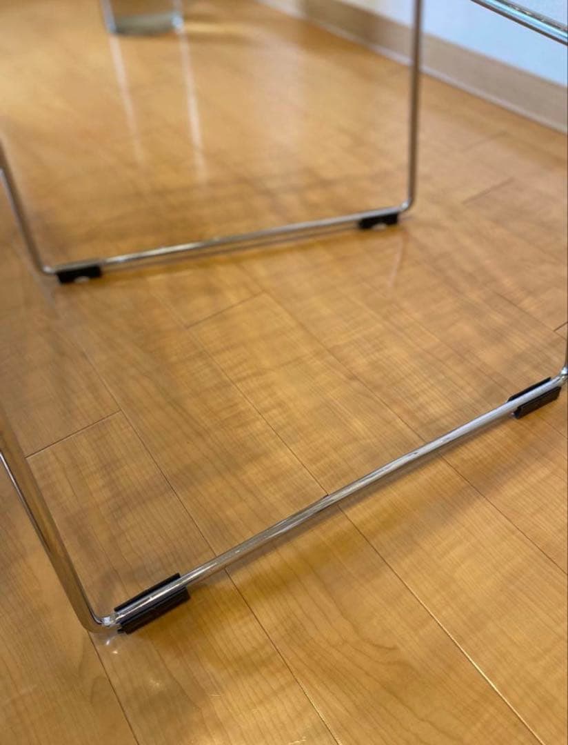 メタルワイヤー グリッドパターン ダイニングチェア リプロ ステンレス 一脚