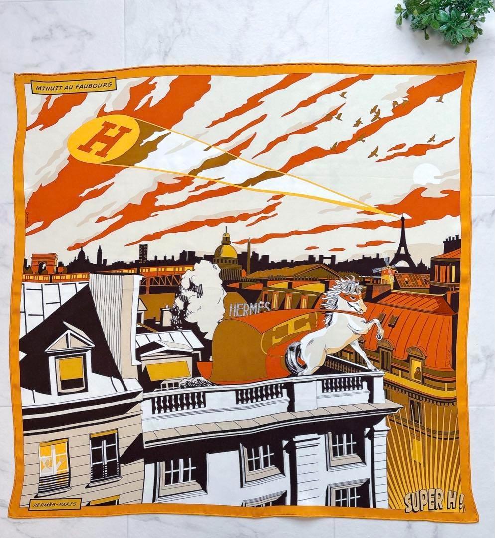 エルメス　カレ70　ミッドナイト フォーブル