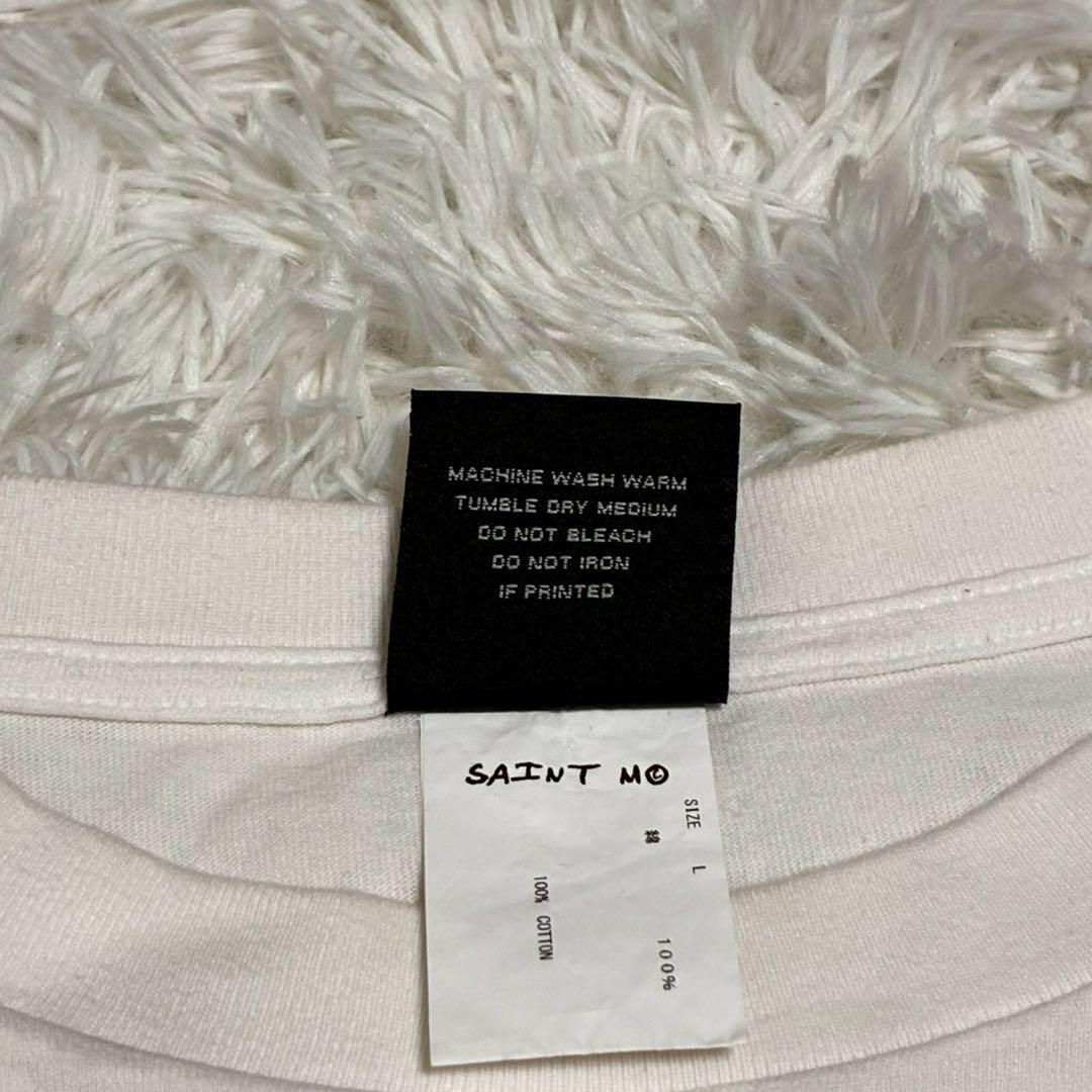 美品/XL相当 セントマイケル　Tシャツ The Eye Light 白　目玉