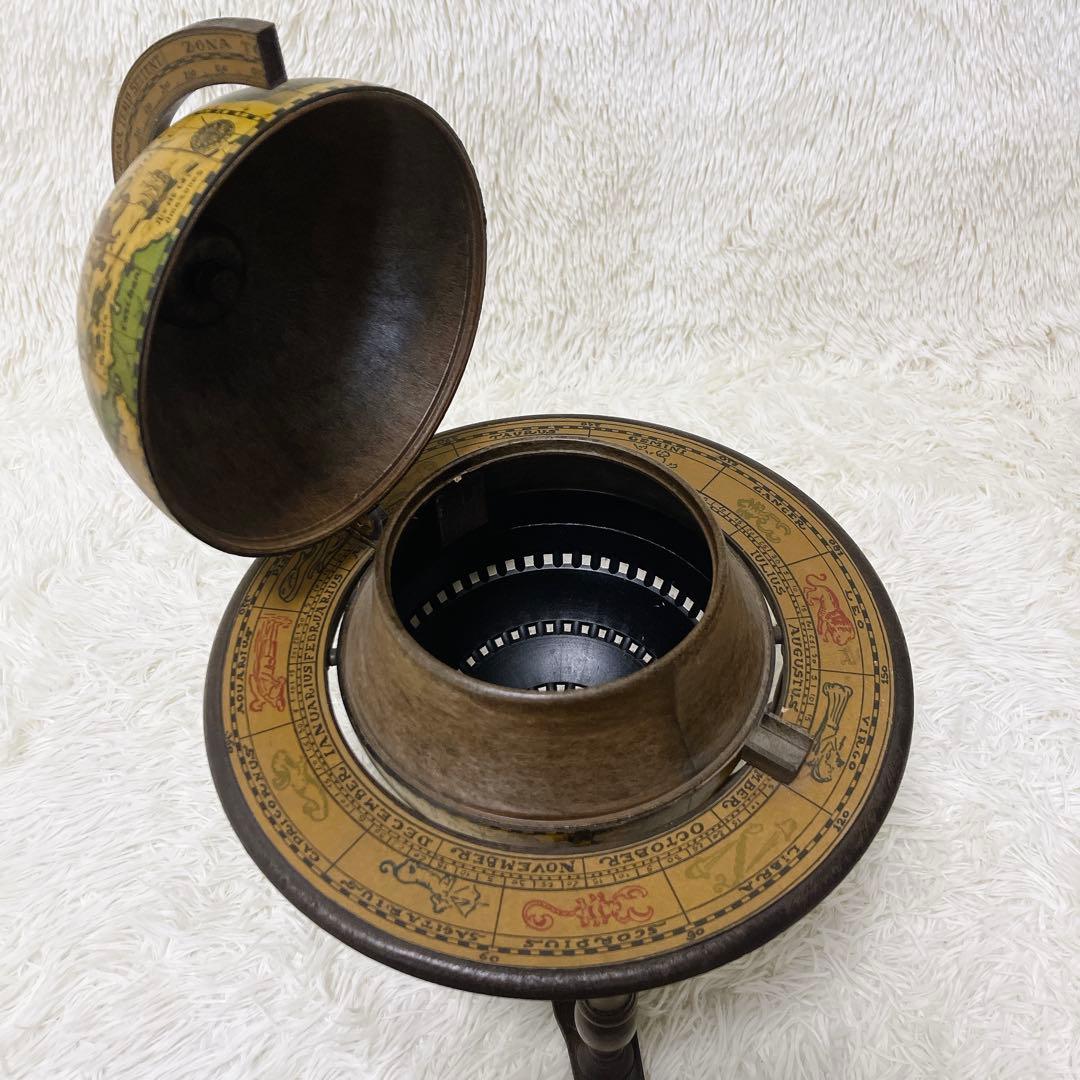 イタリアン 黄道十二宮 ヴィンテージ アンティーク 地球儀 木製 レア 希少