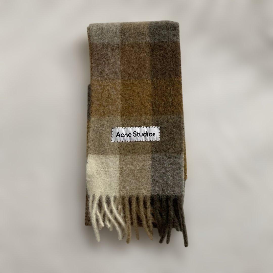 美品！Acne Studios チェック柄マフラー 250x28cm