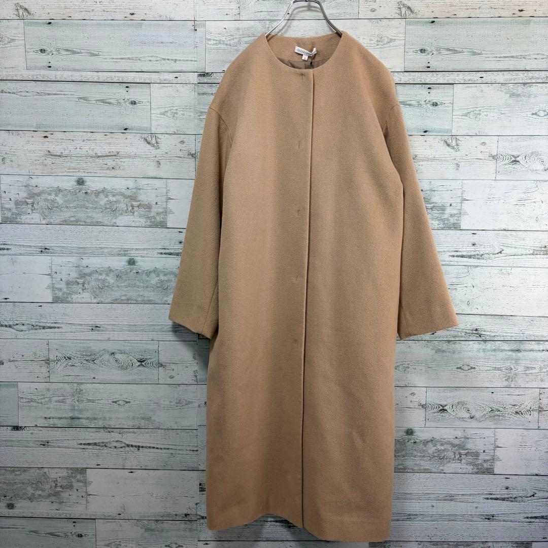 ☆未使用☆ナラカミーチェ　クルーネックコート　Ｉラインシルエット　ベージュ