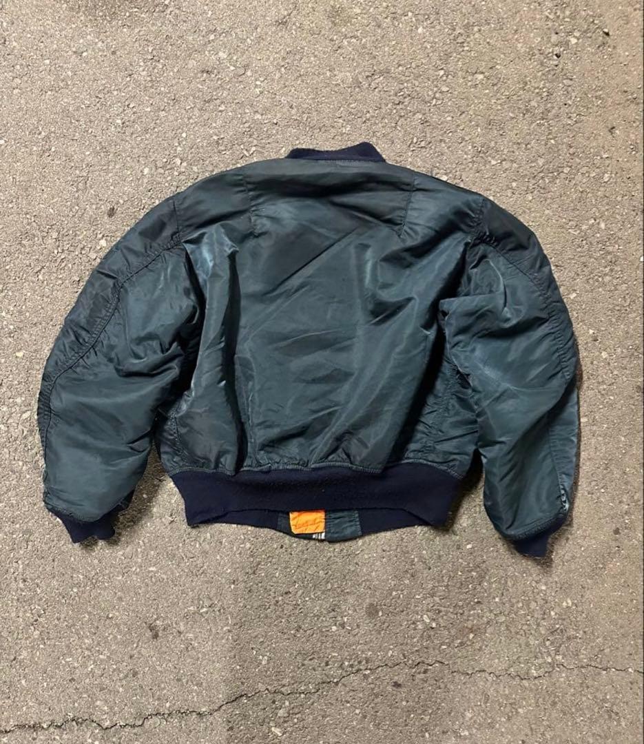 80s〜90s ALPHA MA-1 フライトジャケット USA製 ネイビー