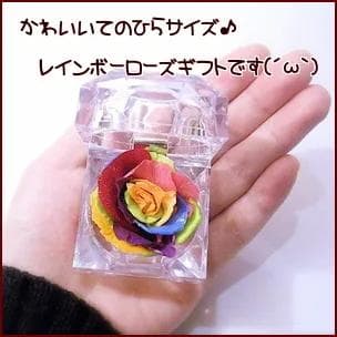 【高級プリザーブドフラワー】レインボーローズ ジュエリー
