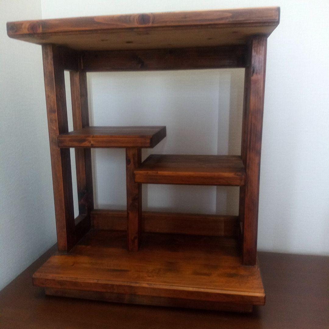 和風桧飾り棚(ハンドメイド)