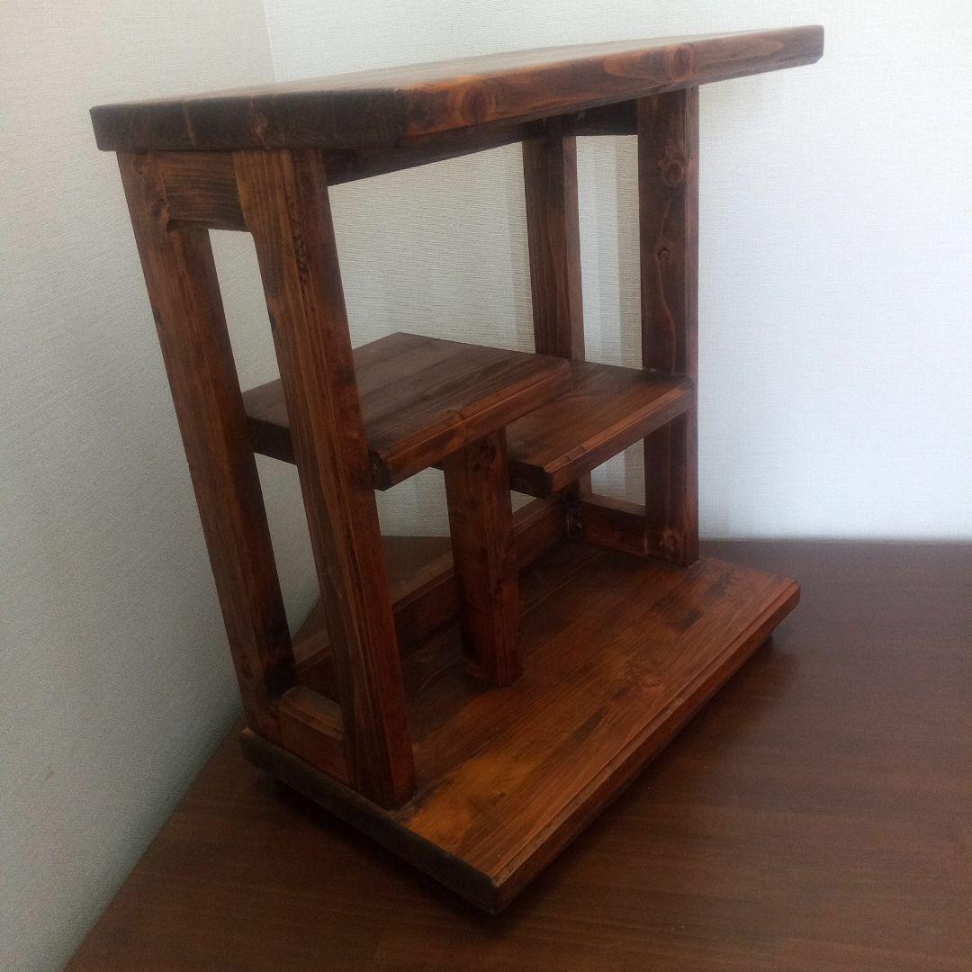 和風桧飾り棚(ハンドメイド)