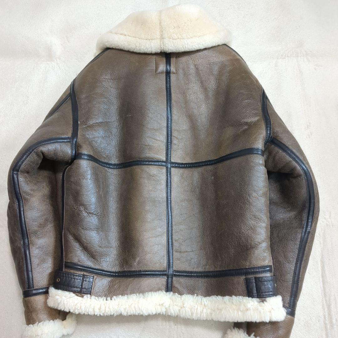 美品 AVIREX B-3 フライトジャケット ムートン ブラウン 34サイズ