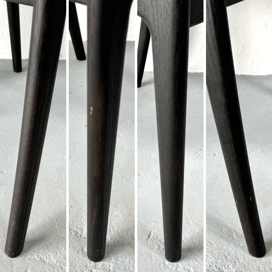 ②美品 ナガノインテリア DC354 ダイニングチェア 張座 ハンギング機能