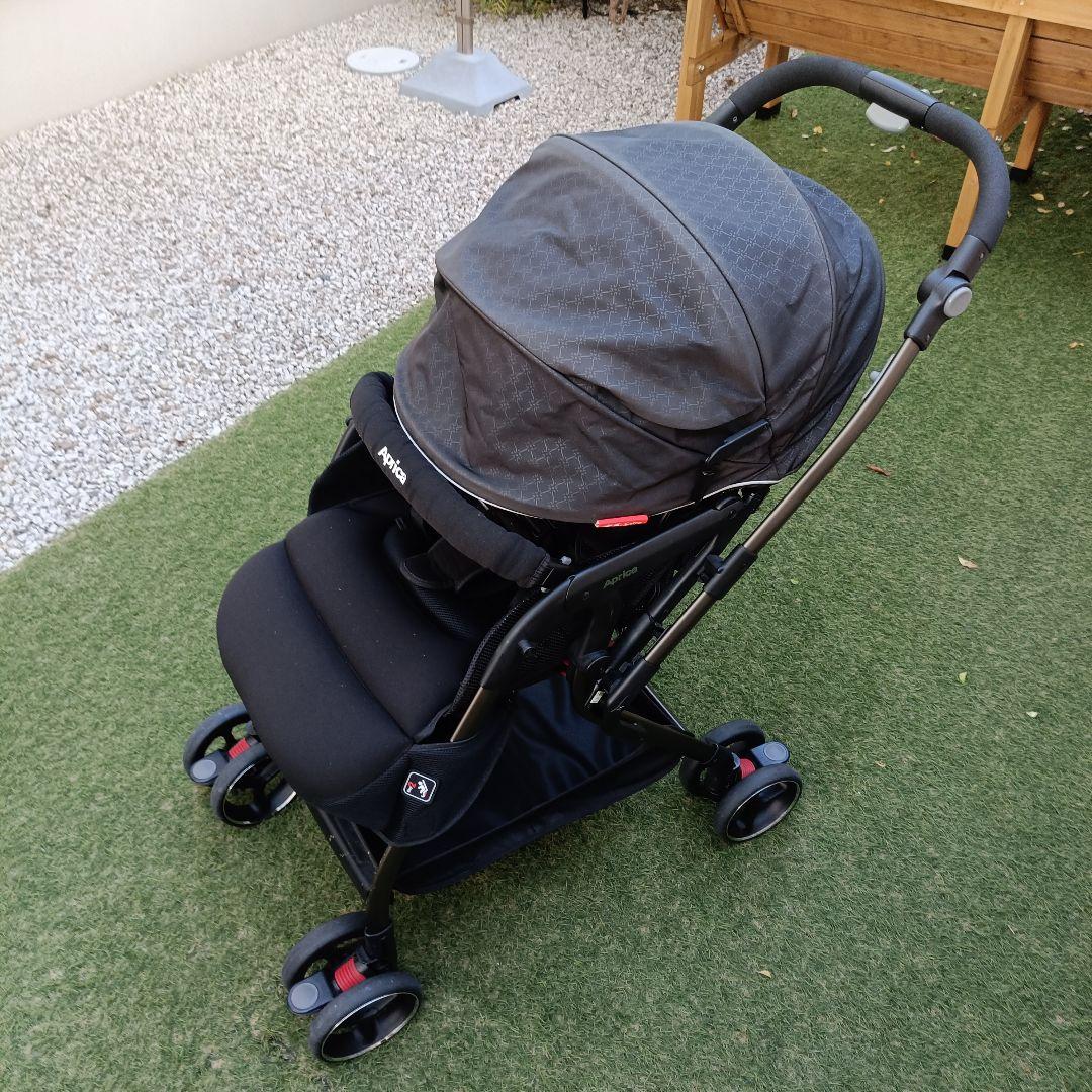 【良品】Aprica　オプティアプレミアム　ベビーカー　エッグショック　AB