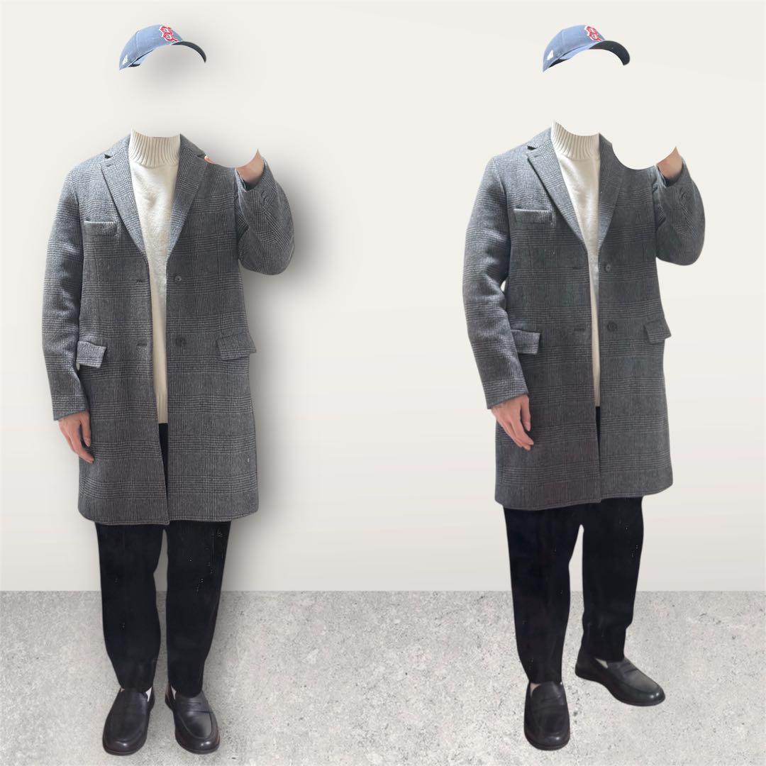 定価37400円！BEAUTY&YOUTH チェスターコート グレンチェック L