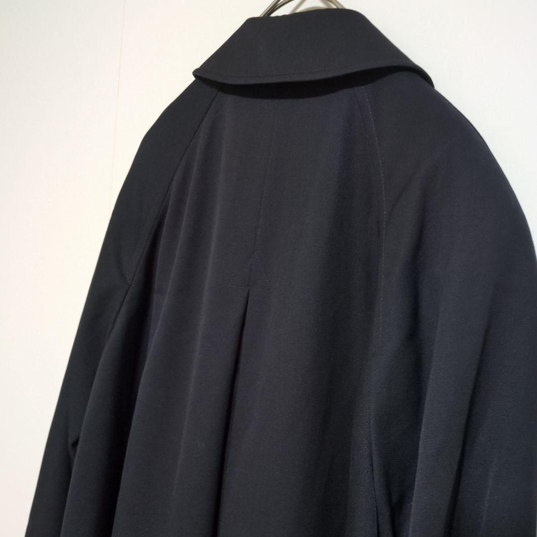 美品　バーバリー　ロングコート　90s　金ボタン　紺　シャドーホース　L相当