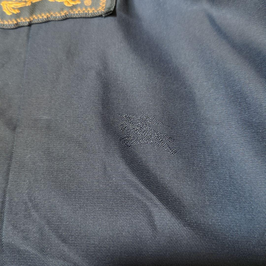 美品　バーバリー　ロングコート　90s　金ボタン　紺　シャドーホース　L相当