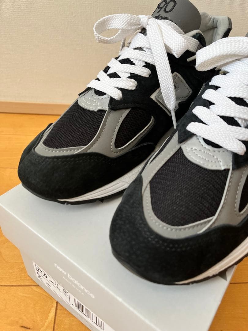 【最終値下げ】未使用に近いニューバランス M990BL2 ブラック 27cm