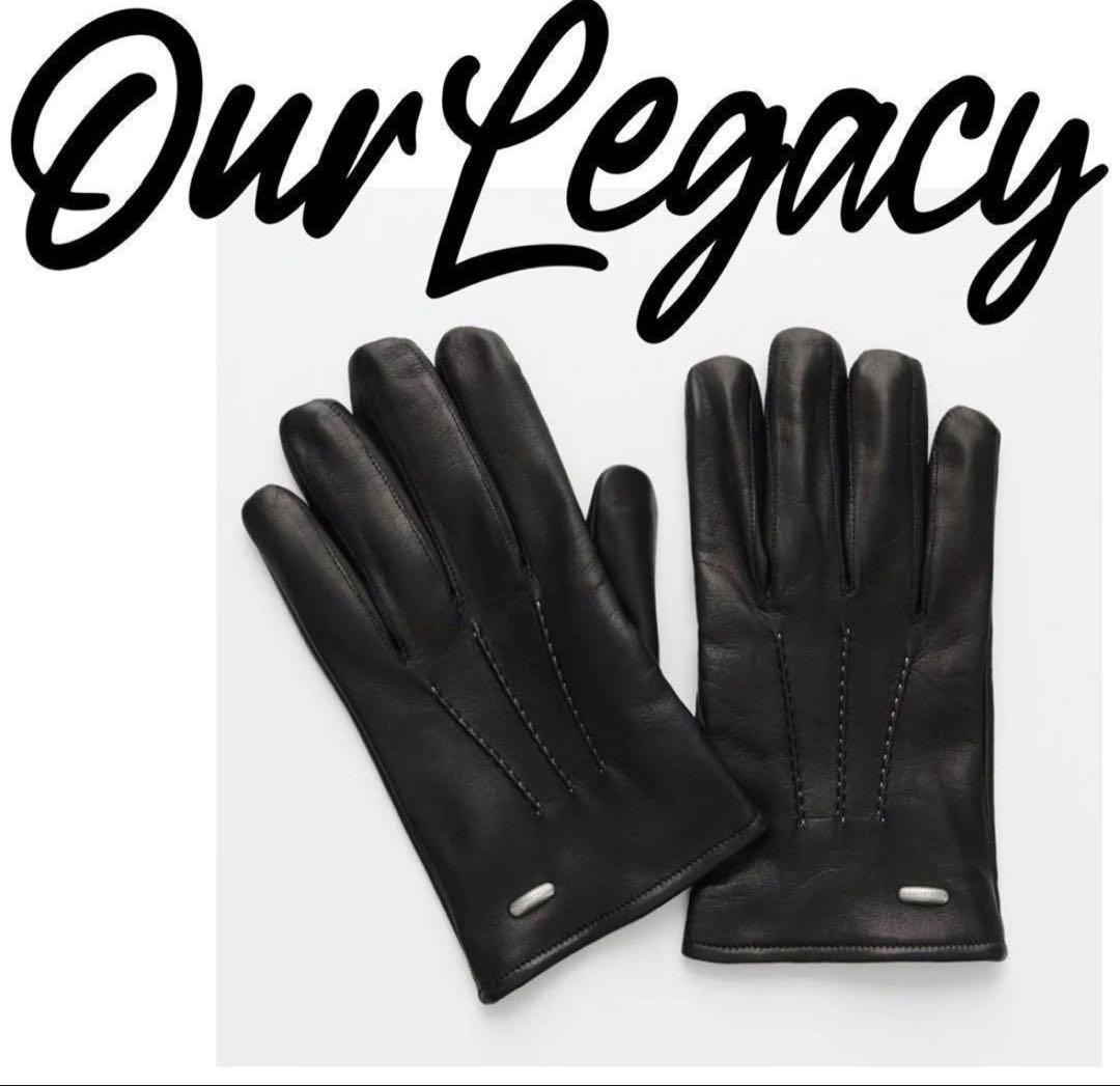 小物 ourlegacy HIS GLOVES BLACK LEATHER S