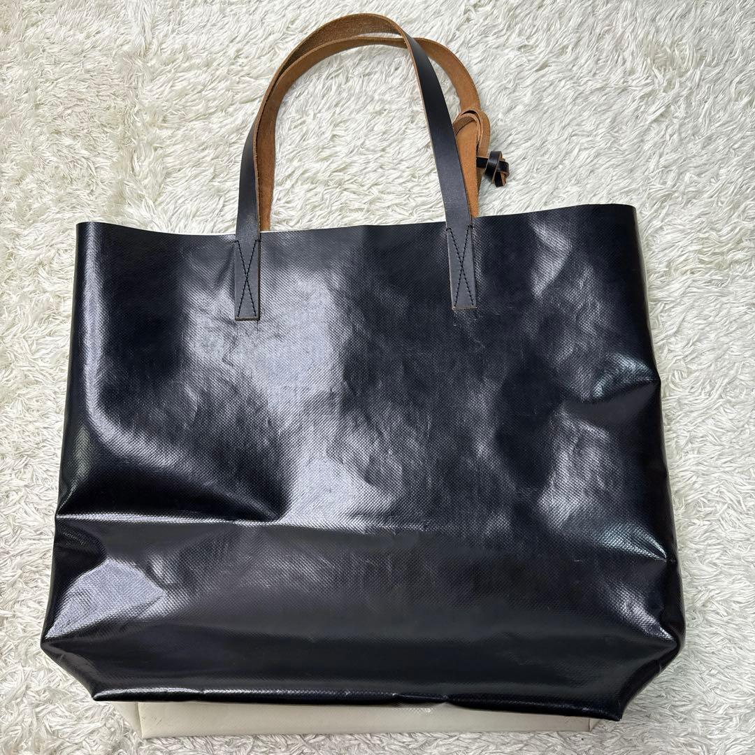 MARNI ホワイト ブラック トートバッグ　トライベッカ　TRIBECA A4