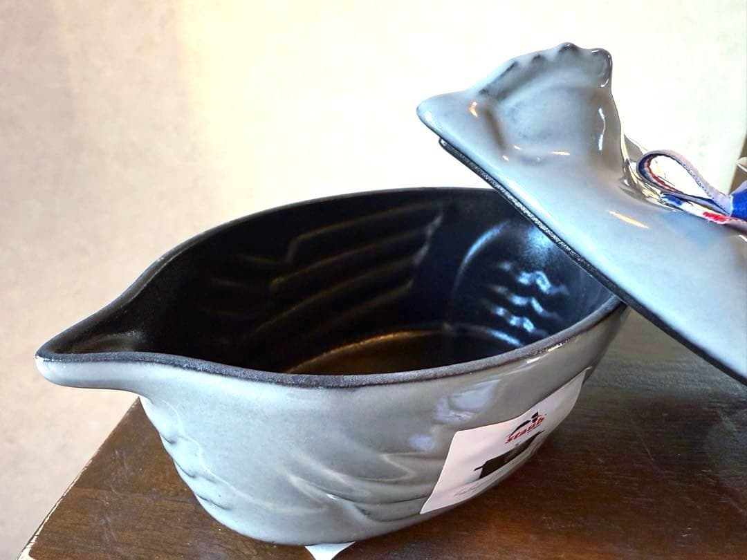 ストウブSTAUB入手不可廃盤色スモールチキンココットグレー新品未使用生涯保証付