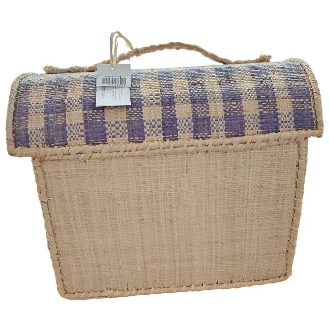 ライス ラフィア キッズバスケット ナタリーレテ　お道具入れ　収納　ケース