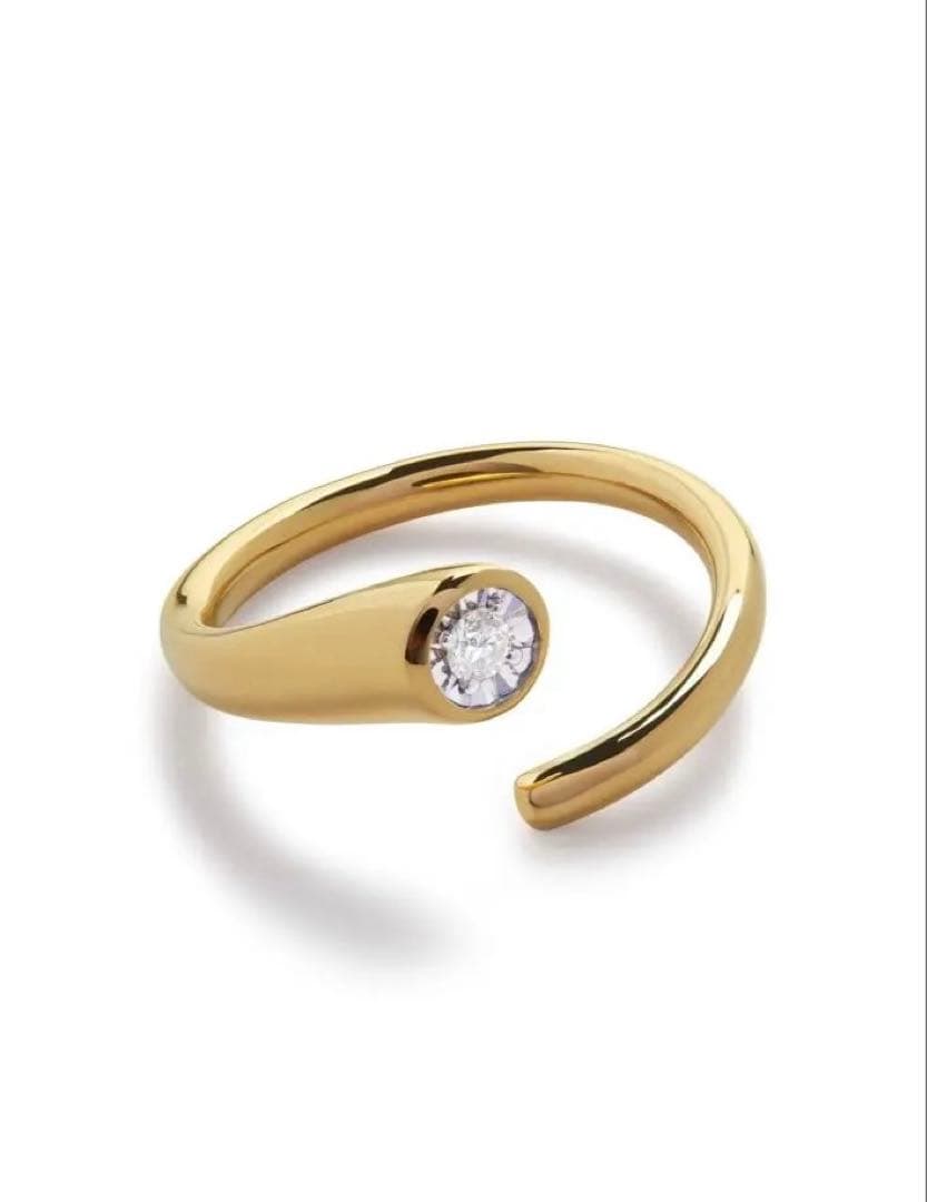 【Monica vinader】Solitaireリング ゴールド ダイヤモンド