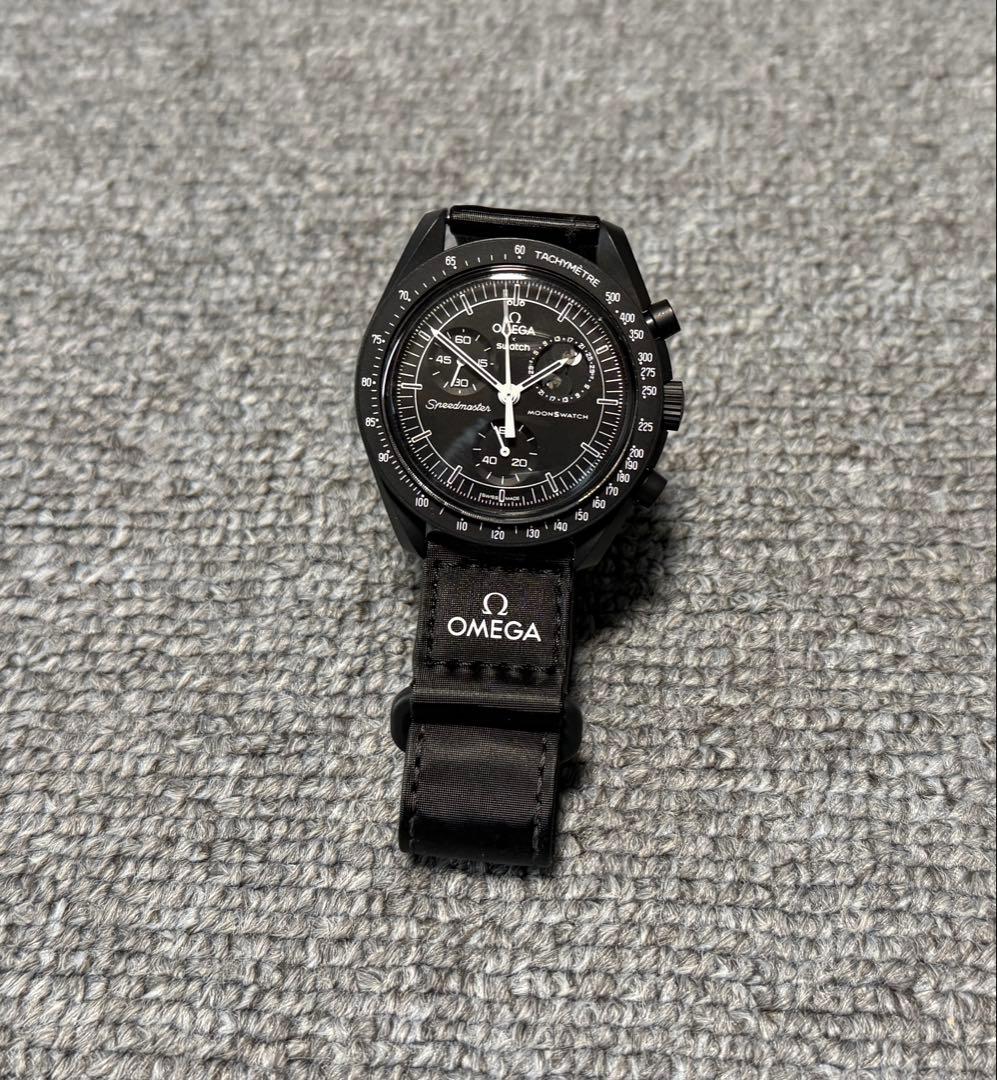 時計 Snoopy x OMEGA x Swatch MoonSwatch Black