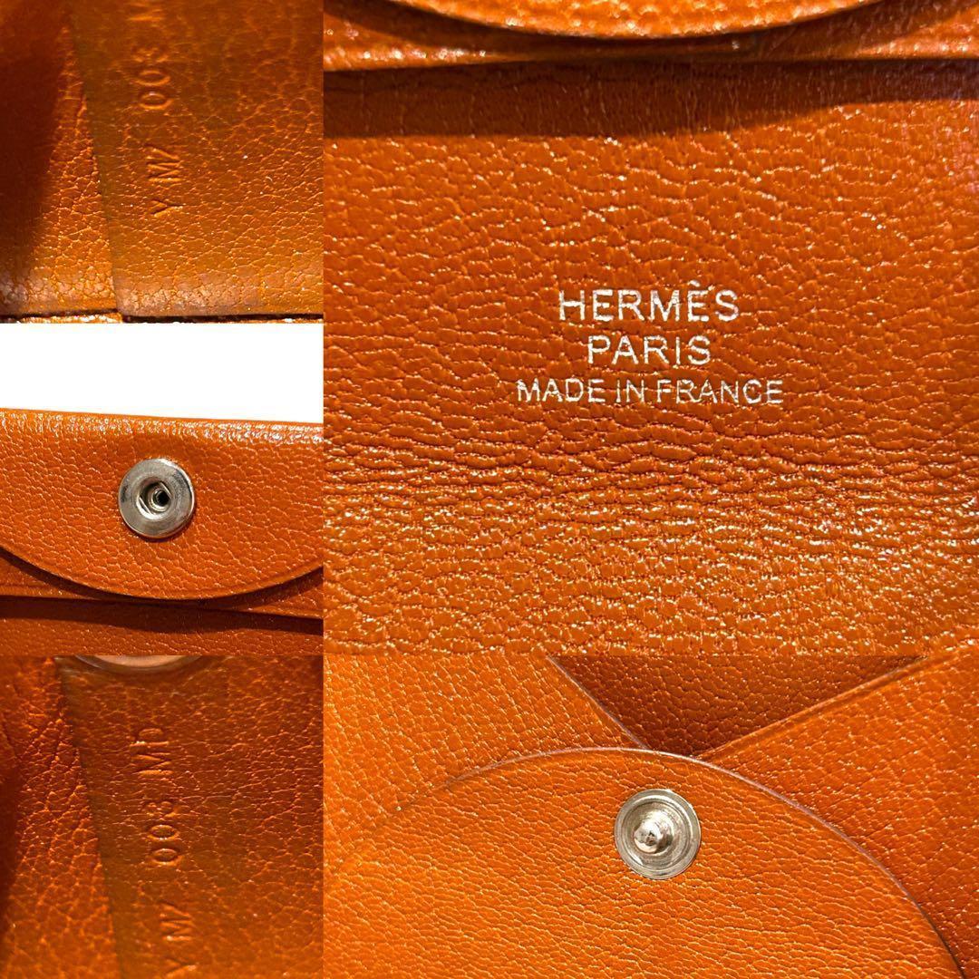 極美品 HERMES エルメス バスティア シェーブル ケース ミニ財布