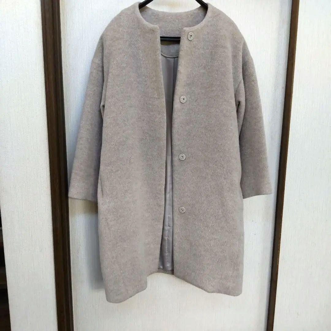 plageアルパカシャギーロングコート