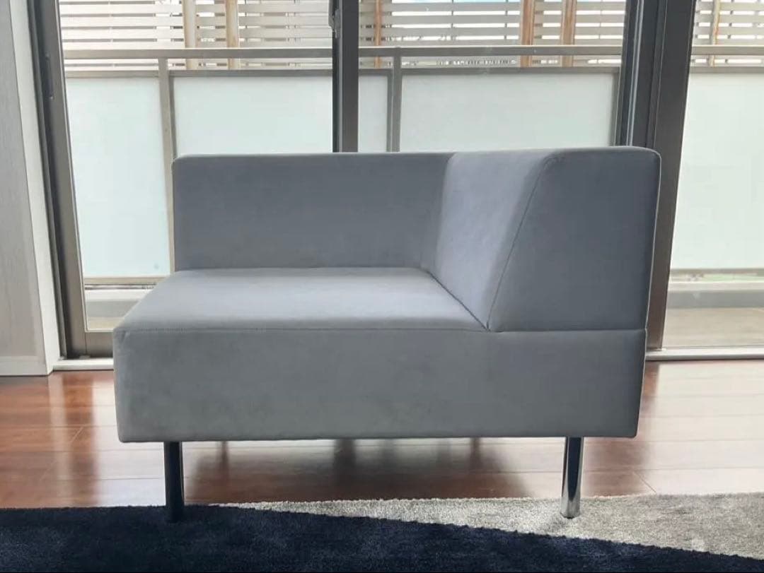 【2026年1月購入／美品】フランネルソファ PIVO 1人掛け 脚3種付き