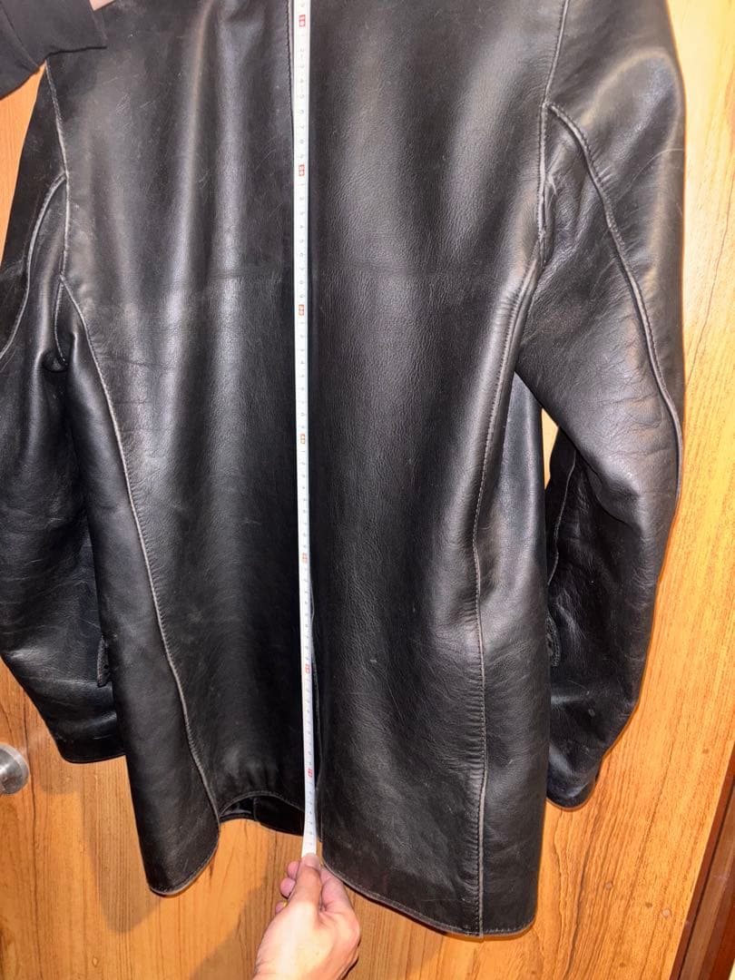 Schott ブラック ロングレザーコート サイズ38