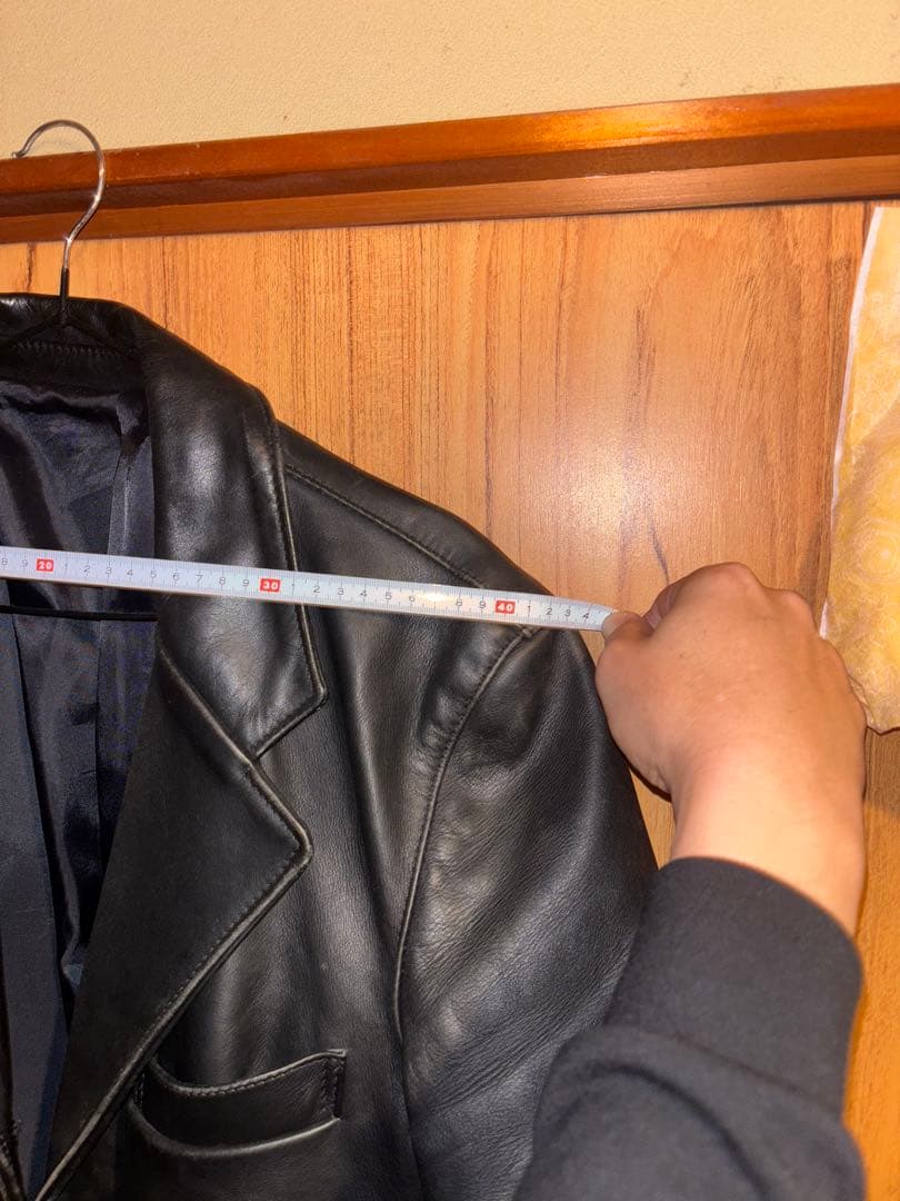 Schott ブラック ロングレザーコート サイズ38