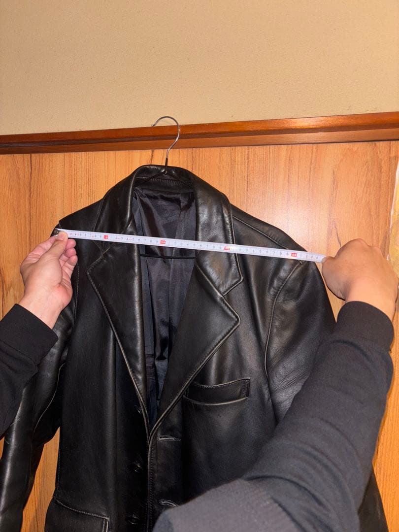 Schott ブラック ロングレザーコート サイズ38