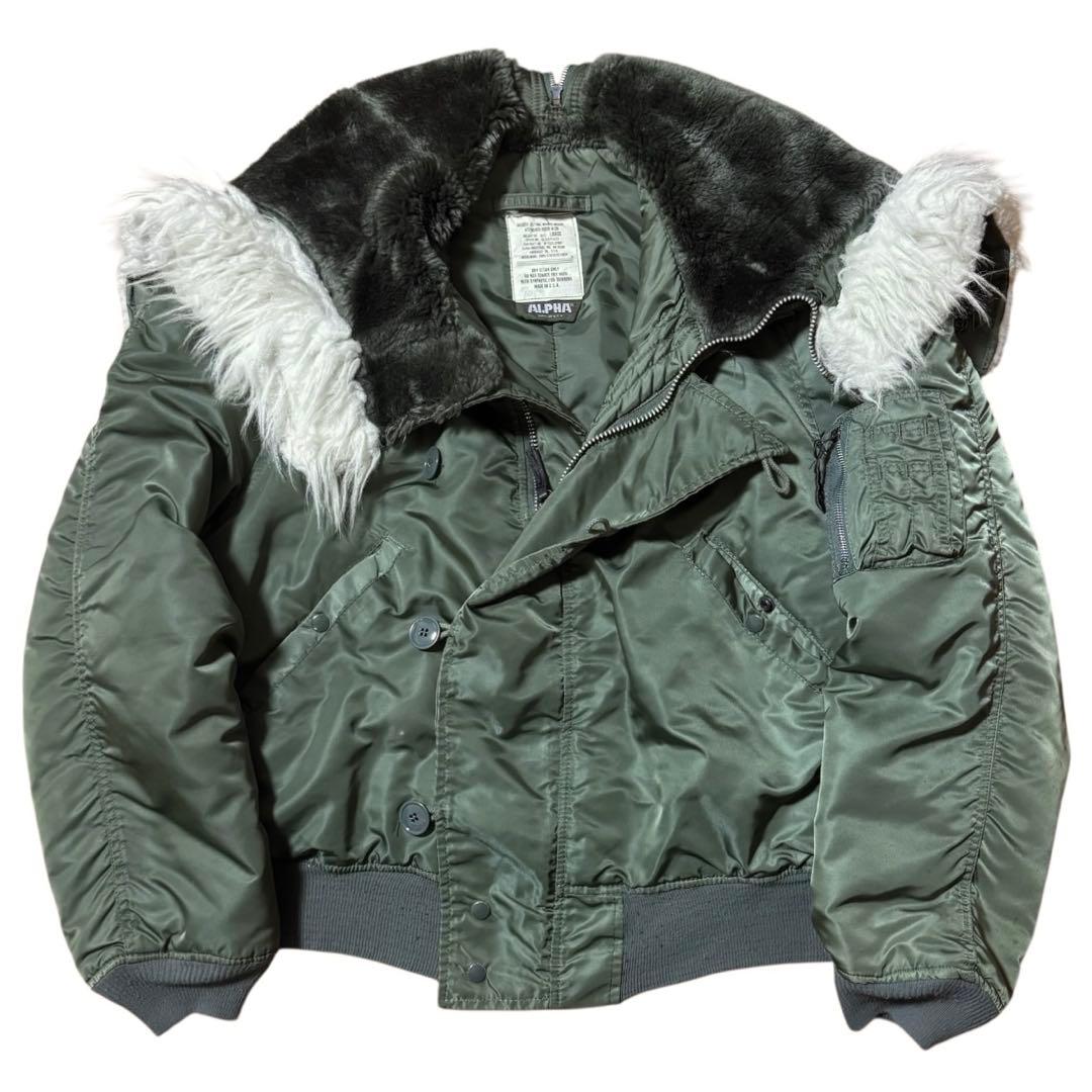 ALPHA 80s USA製 3本タグ N-2B 短丈 フライトジャケット L