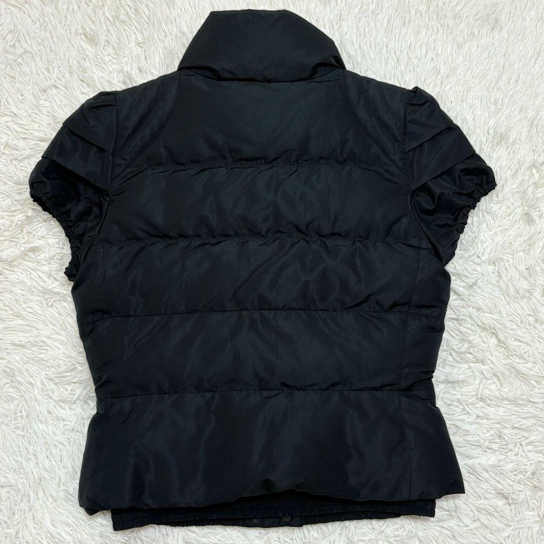 ✨美品✨ L相当 プラダ フレンチスリーブ ダウンベスト 黒 ライダース