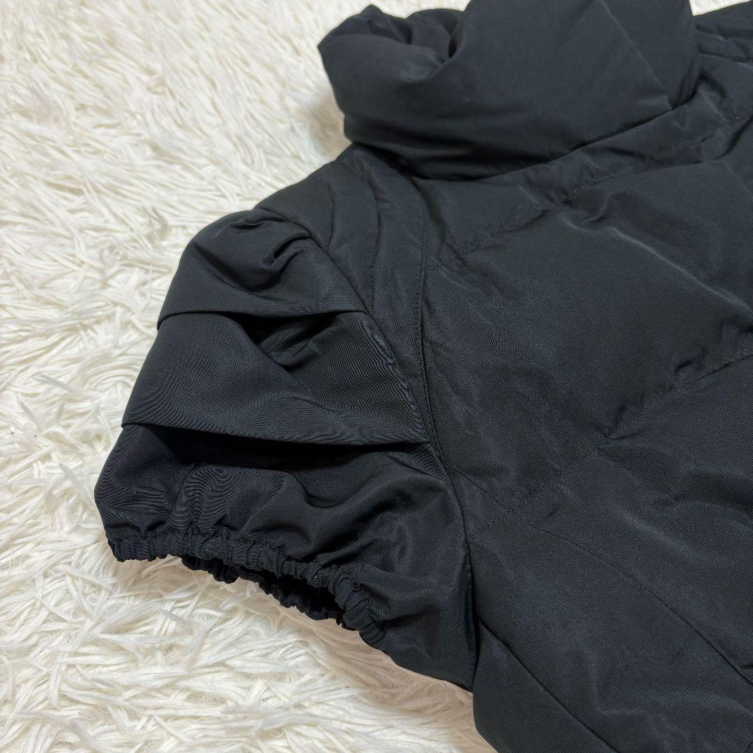 ✨美品✨ L相当 プラダ フレンチスリーブ ダウンベスト 黒 ライダース