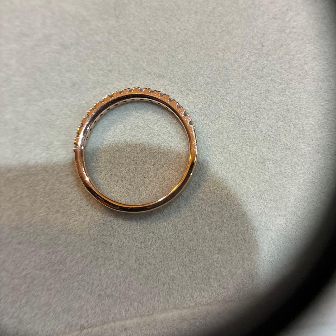 ロイヤルアッシャーダイヤモンド　0.22ctハーフエタニティリング　12号