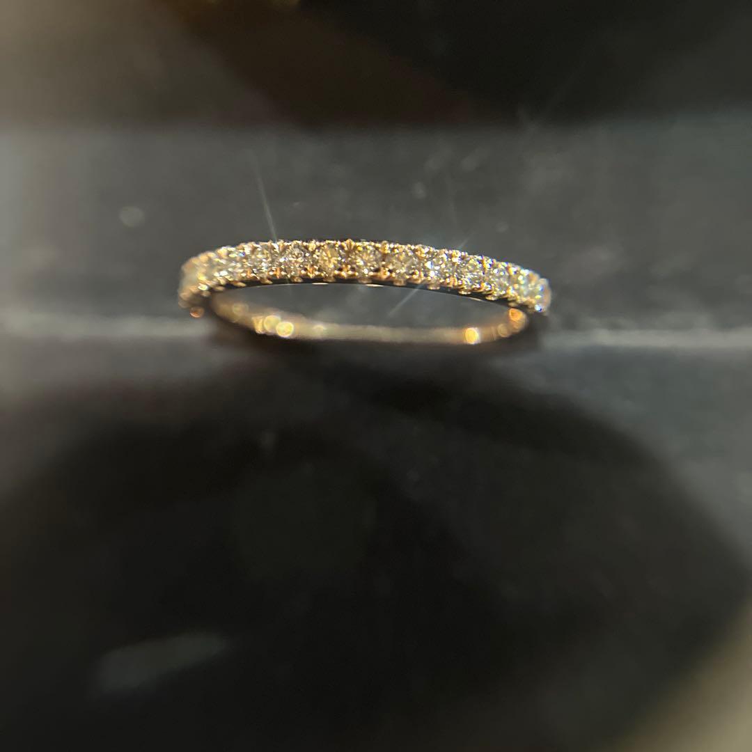 ロイヤルアッシャーダイヤモンド　0.22ctハーフエタニティリング　12号