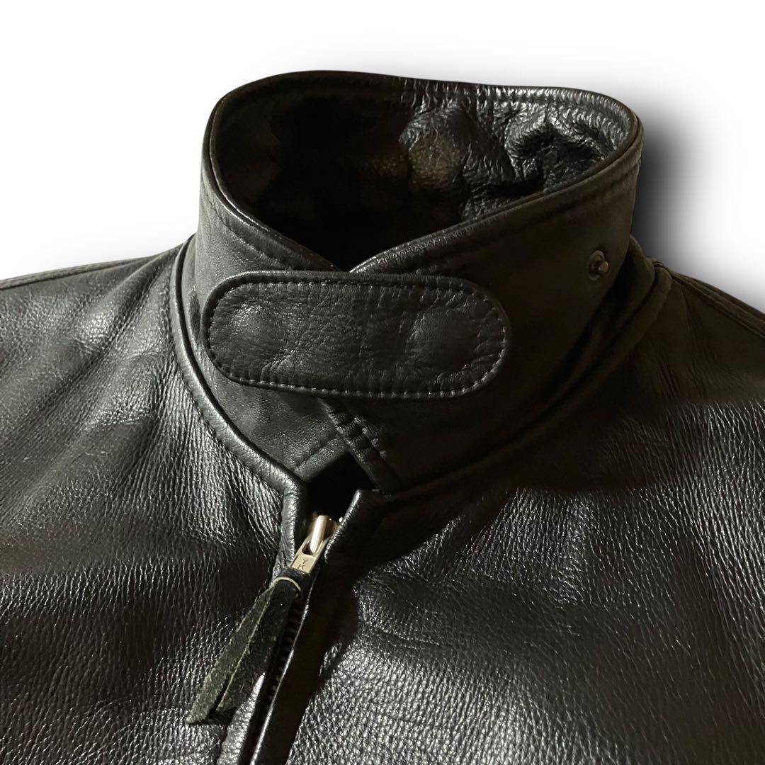 Ruu様☆vintageレザージャケットCWU-45P型フライトジャケット本革黒