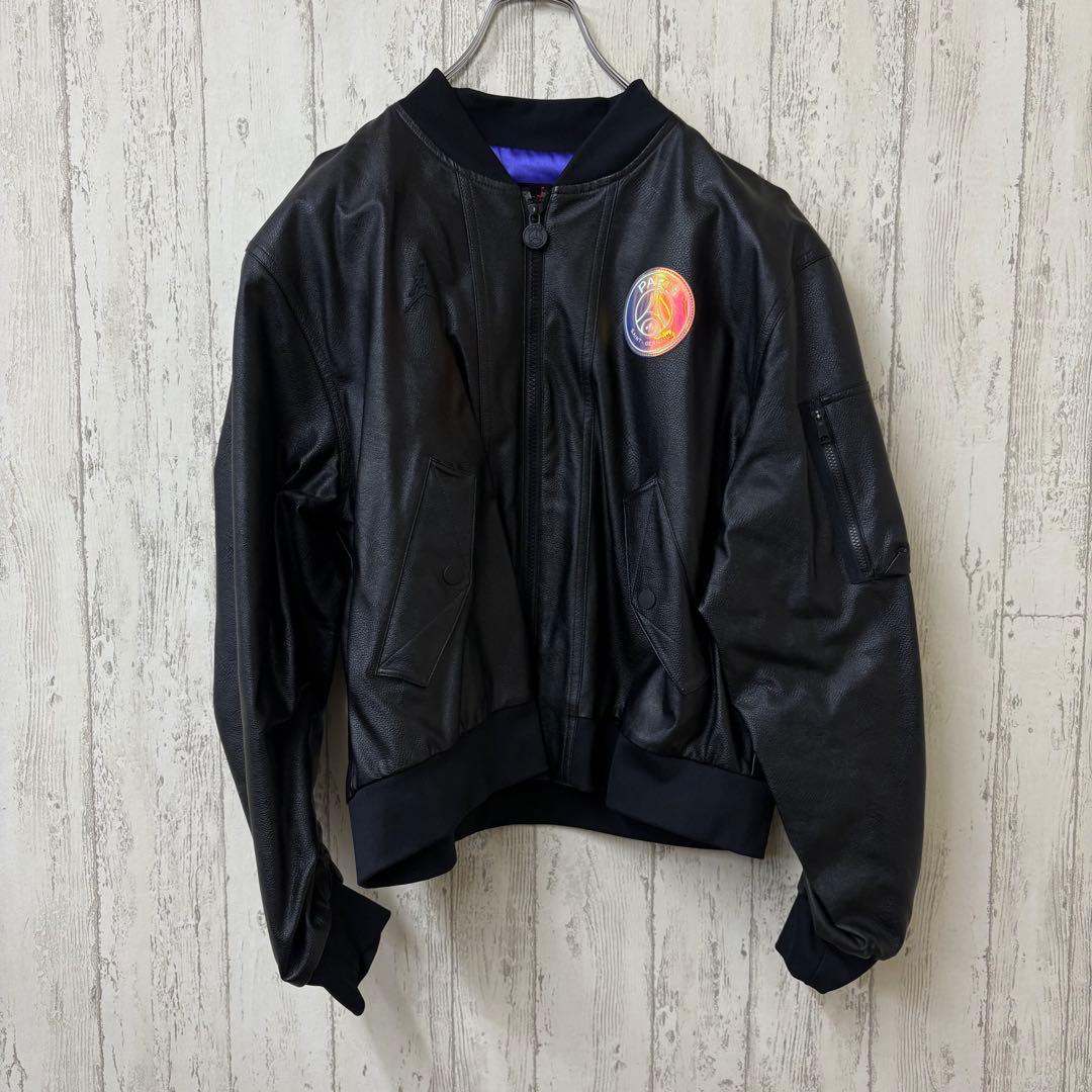 【激レア】パリサンジェルマン　レザージャケット　ブルゾン　PSG 完売モデル　黒