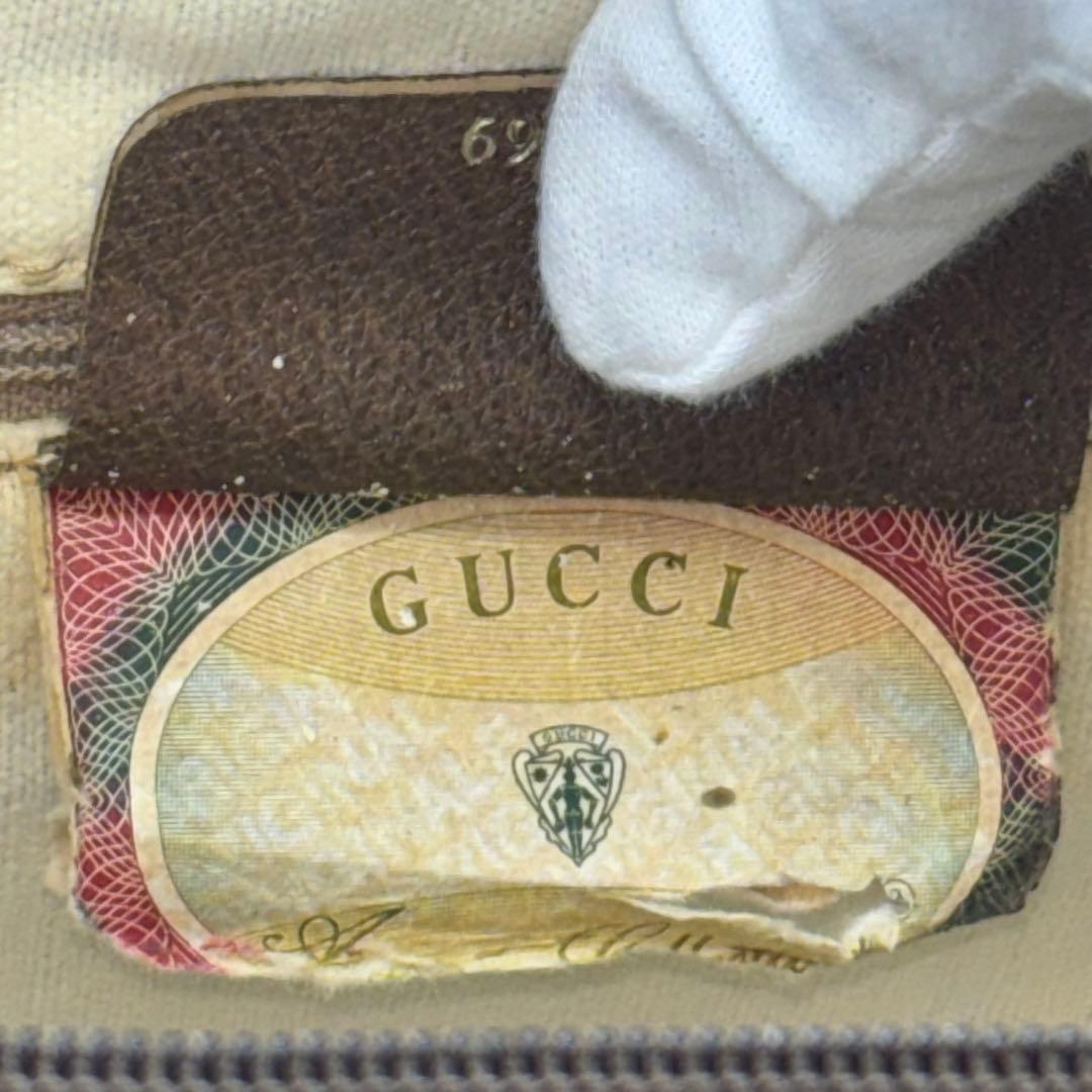 GUCCI オールドグッチ GG柄 シェリーライン ミニボストン