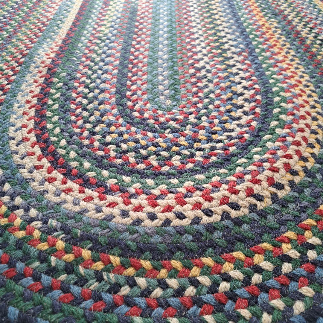 ■美品■L.L.Bean/ブレイド•ウール•ラグ by Capel社