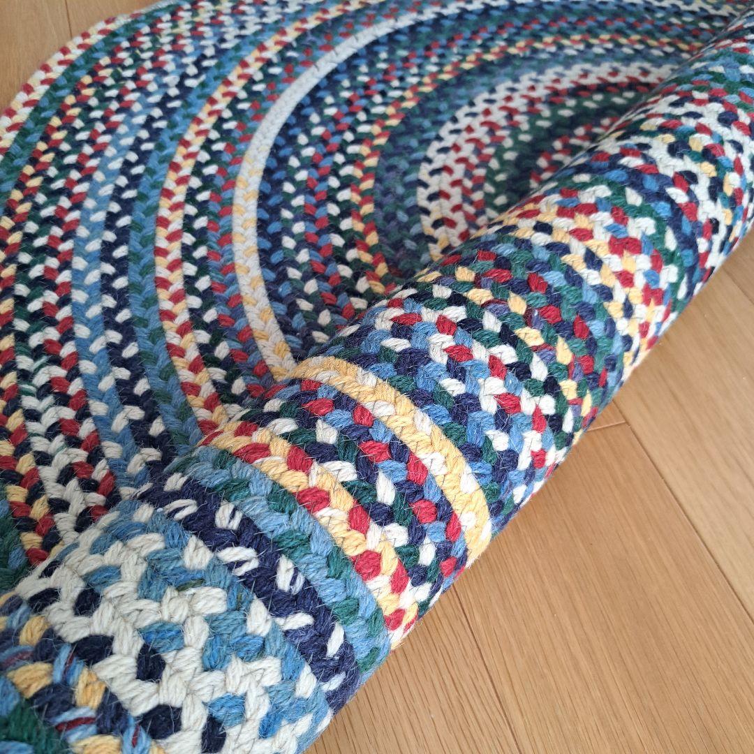 ■美品■L.L.Bean/ブレイド•ウール•ラグ by Capel社