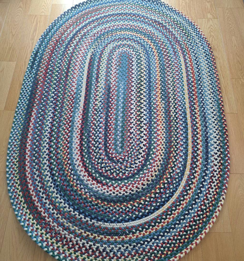 ■美品■L.L.Bean/ブレイド•ウール•ラグ by Capel社