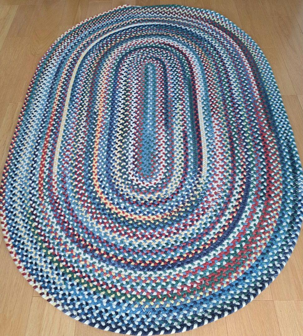 ■美品■L.L.Bean/ブレイド•ウール•ラグ by Capel社