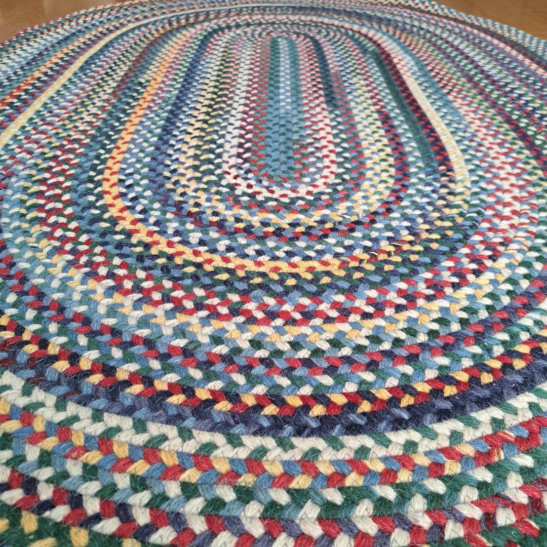 ■美品■L.L.Bean/ブレイド•ウール•ラグ by Capel社