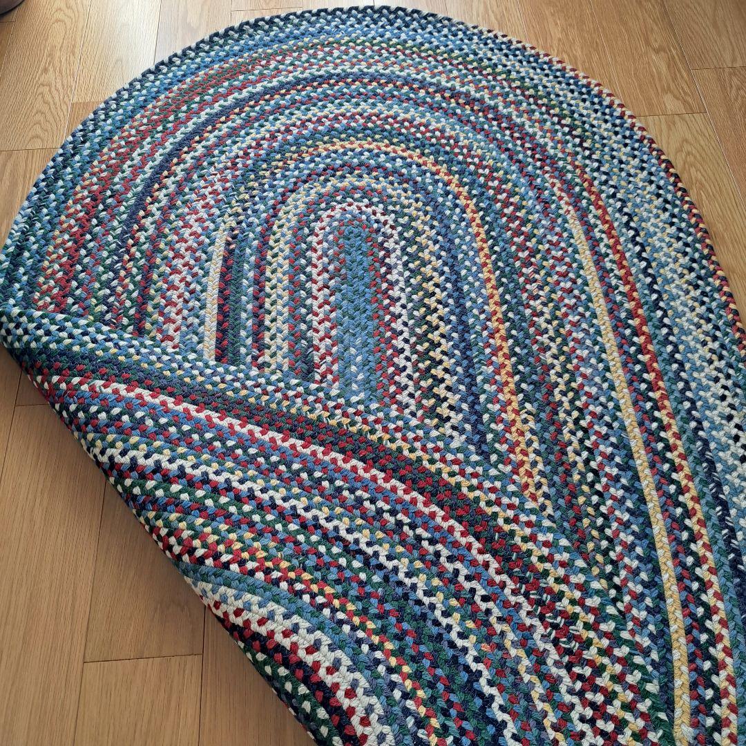 ■美品■L.L.Bean/ブレイド•ウール•ラグ by Capel社