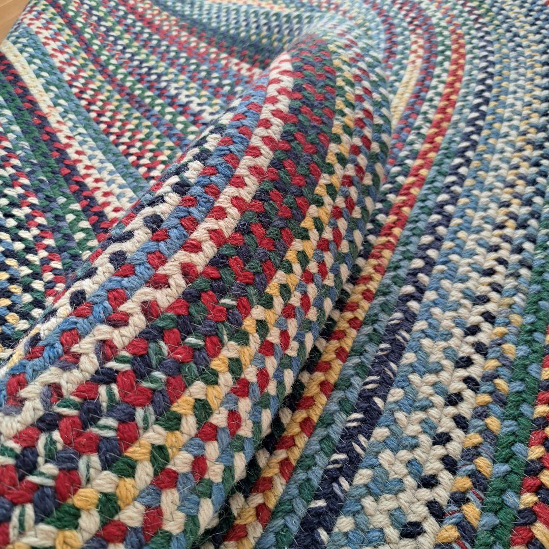 ■美品■L.L.Bean/ブレイド•ウール•ラグ by Capel社