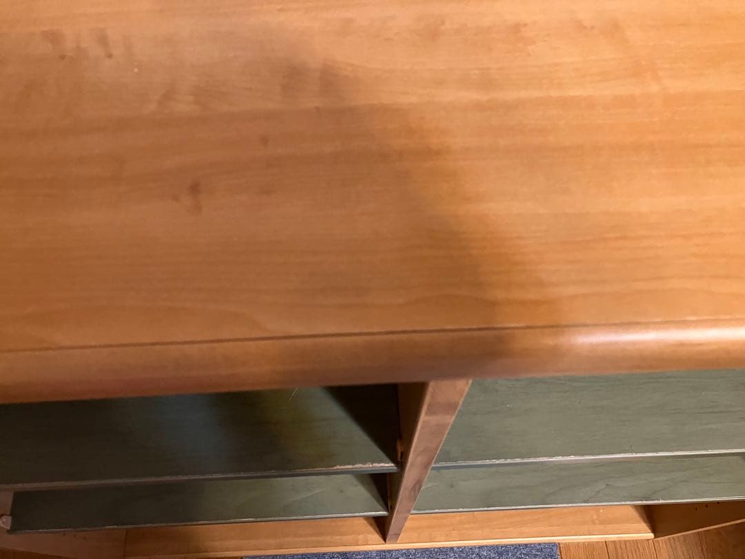 棚　本棚　ラック　雑貨収納　収納棚　緑　みどり　カントリー調　木製　ウッド調